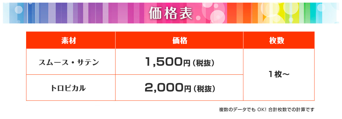 価格表